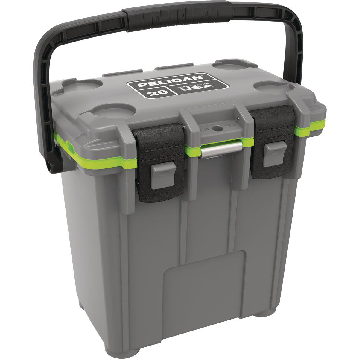 Pelican Elite 20-Qt Cooler Dark Gray 038 Green