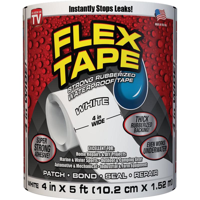 Flex Tape 4 In. x 5 Ft. Repair Tape, White