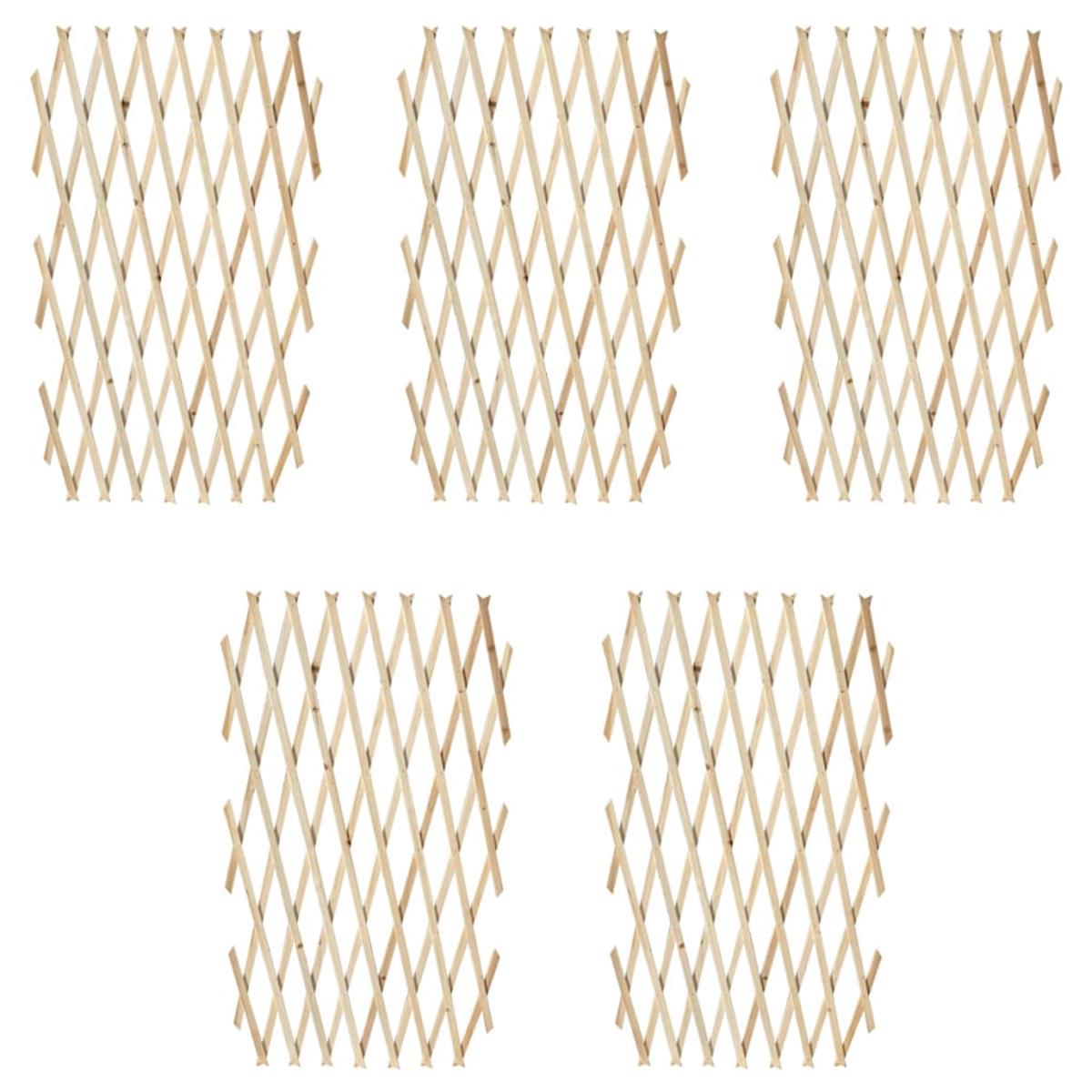 Berkfield Trellis Fence 5 pcs Solid Wood 180x90 cm