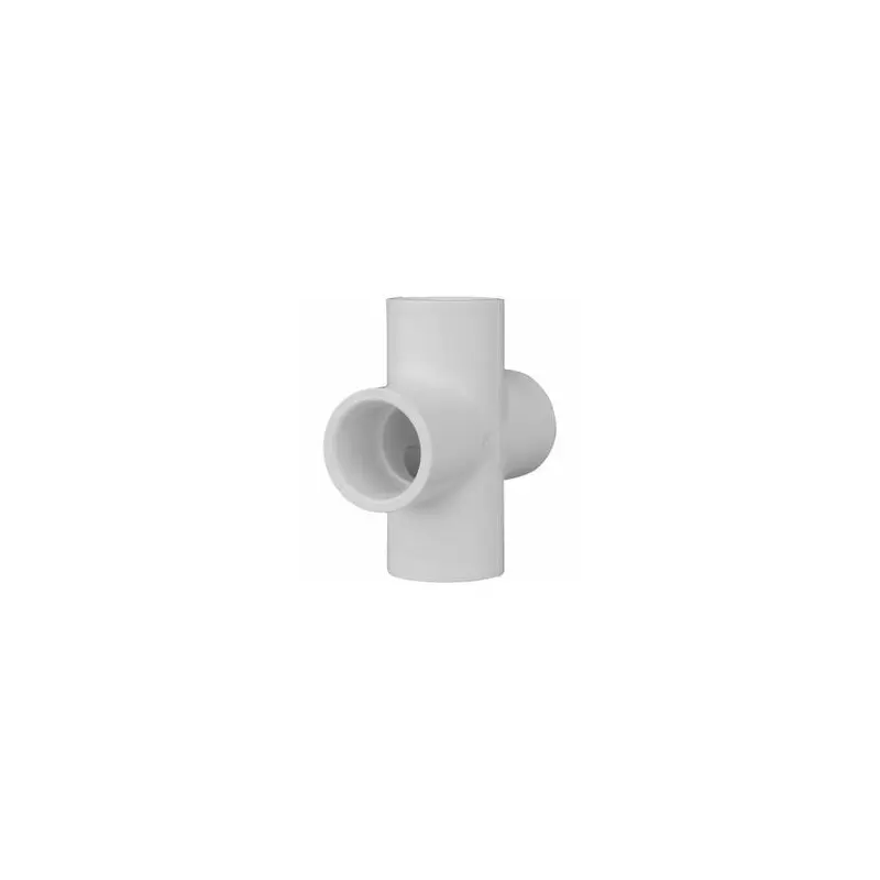Pipe Cross, Slip x Slip x Slip x Slip, White, 1/2-In.