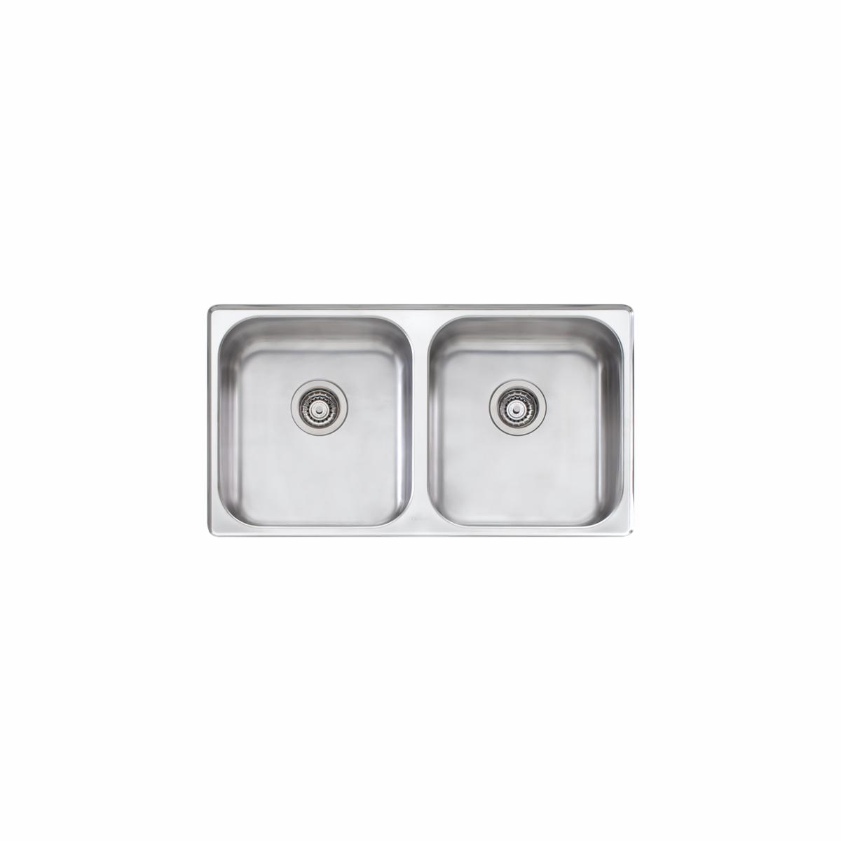 Oliveri Nu-Petite Double Bowl Undermount Sink Stainless Steel