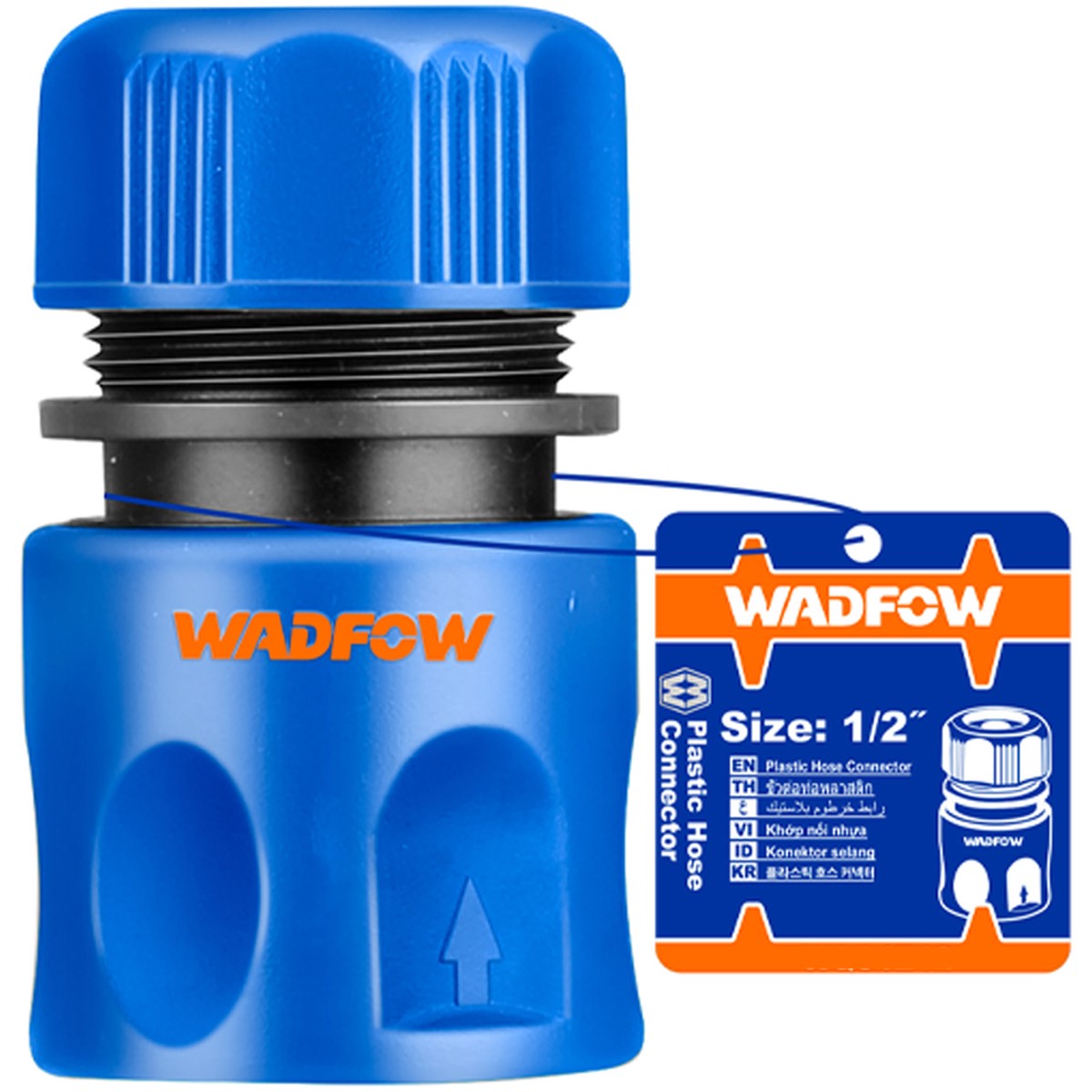 Wadfow WQC2E12 Plastic Hose Connector (Stop Function)