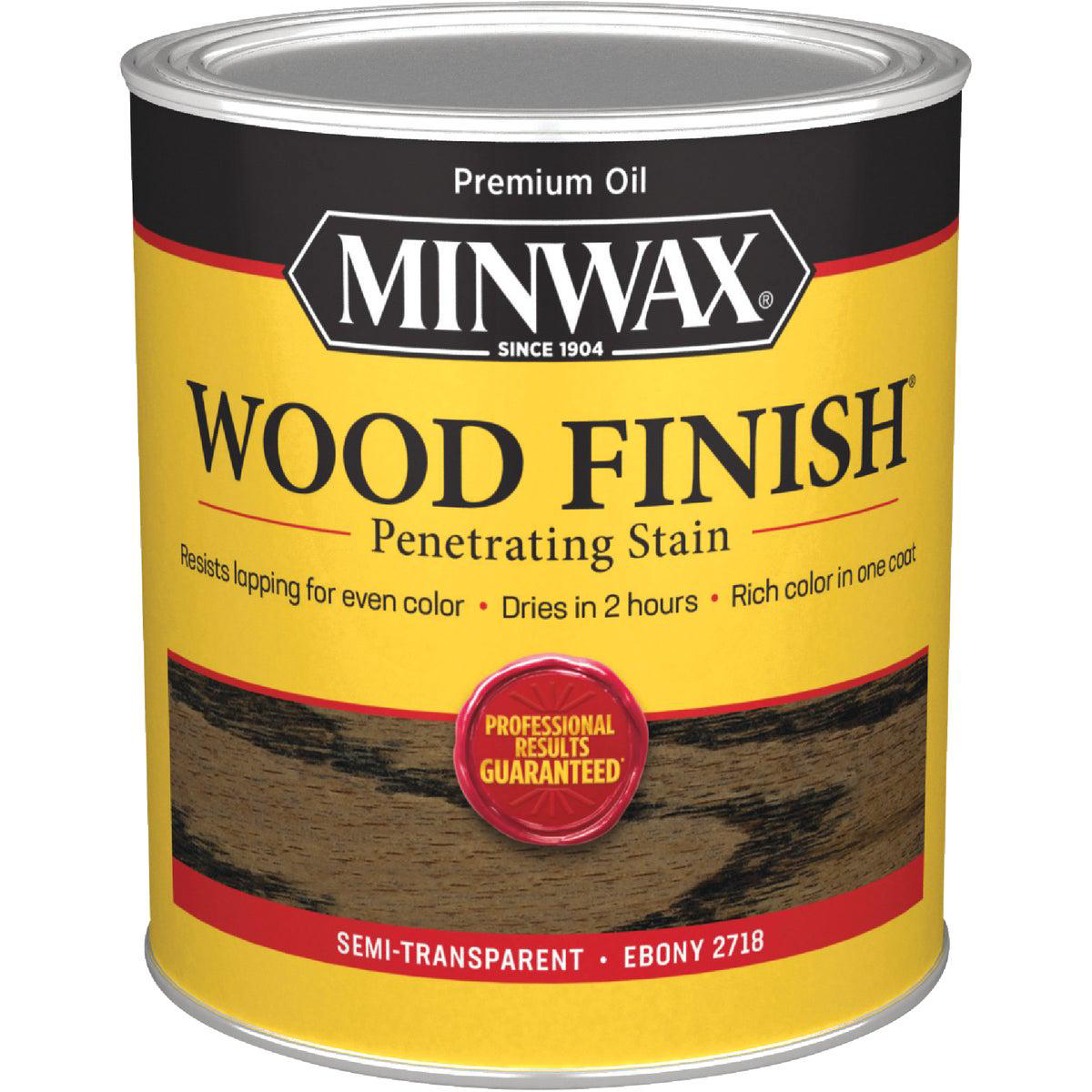 Minwax Wood Finish Penetrating Stain Ebony 1 Qt