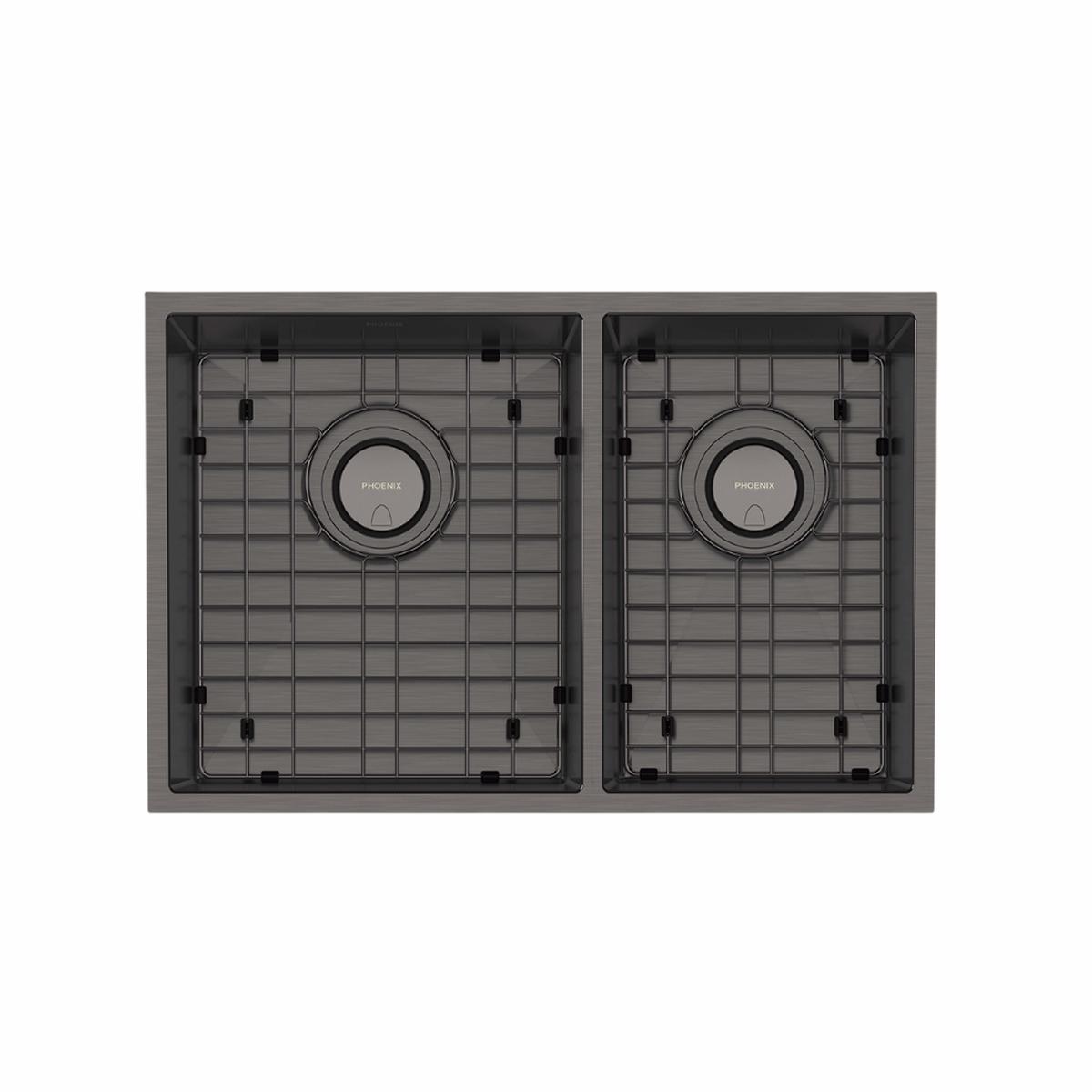Phoenix 4000 Series 1 and 3/4 Left Hand Bowl Sink Brushed Carbon