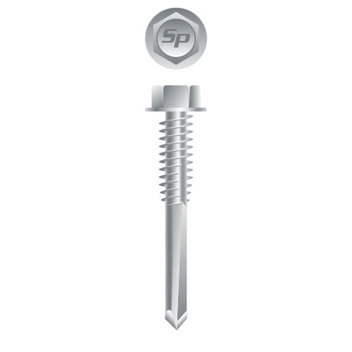 #12 Strong-Point Hex Washer Head 12-24 x 1-1/2, Strong-Shield