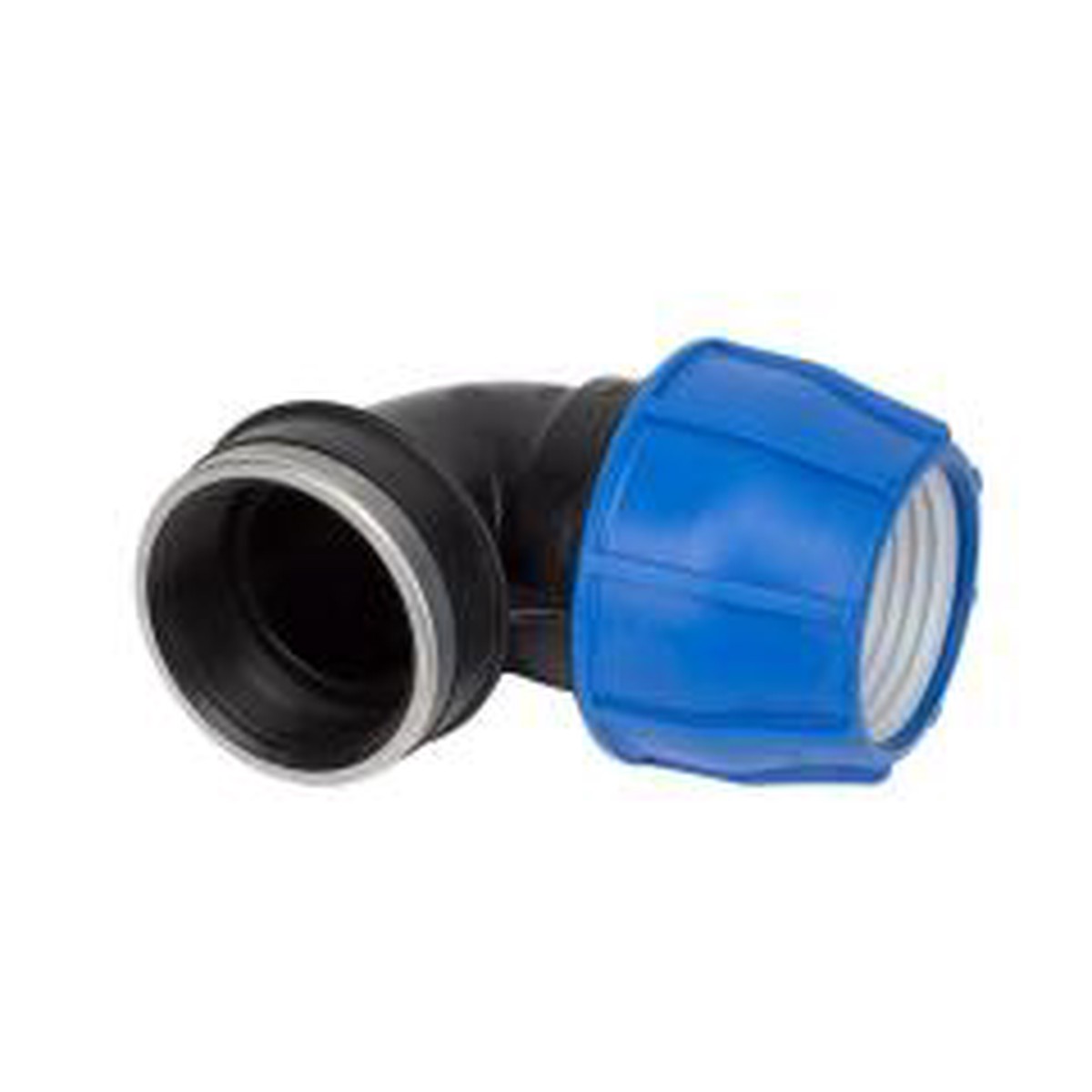50mm x 2" BSP Norma Metric Female Elbow - PE x Female - Blue Line Poly Pipe Watermarked - Irrigation