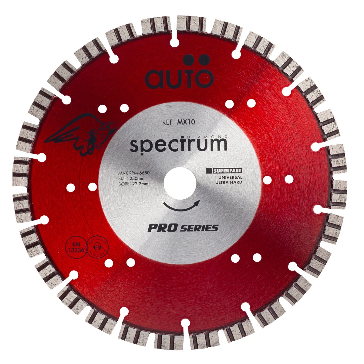 OX Tools OX-MX10-230/22 Spectrum Pro Laser Turbo Universal Diamond Blade - 230/22mm