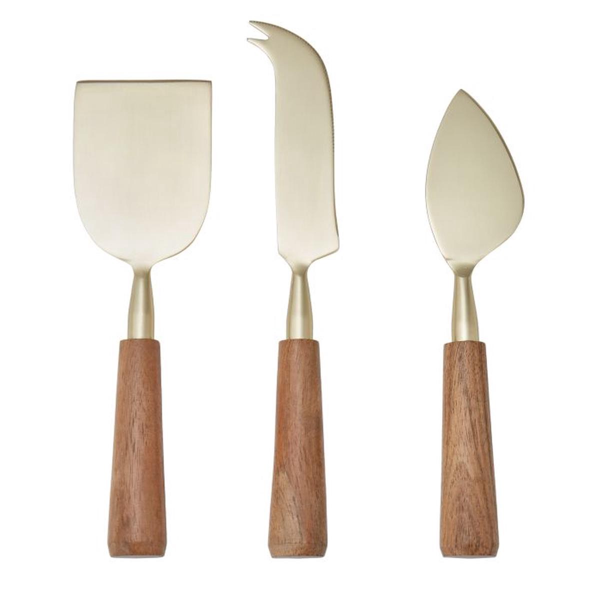 Wood 038 SS Cheese Knife Set