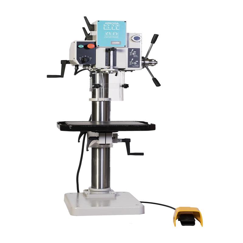 20" Gear Head Drill Press with Foot Reversing Switch & Power Feed (230V 3 Phase)