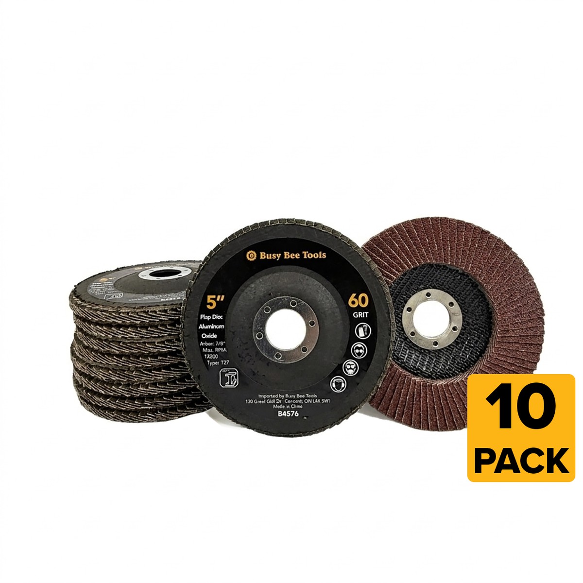 5" FLAP DISC 60G ALUMINUM OXIDE 10 PACK
