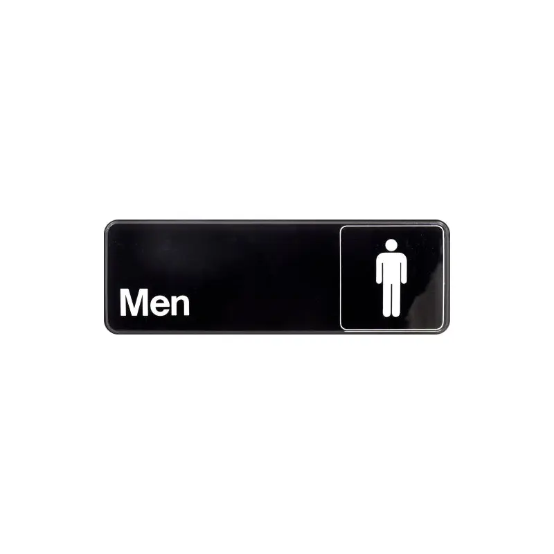 Hillman Group Men's Restroom Sign (3" X 9")