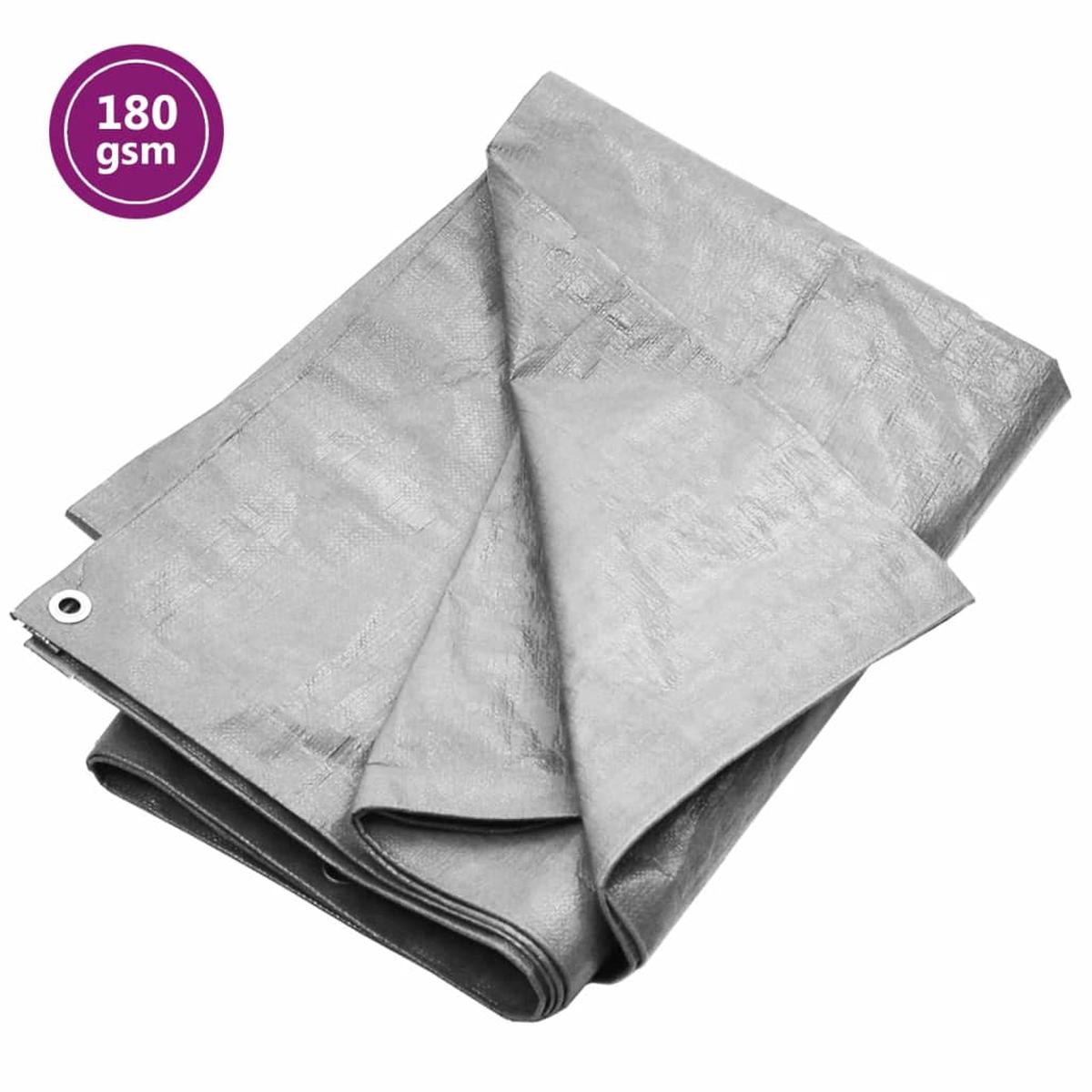 Berkfield Tarpaulin 180 g/m__ 3x4 m Grey HDPE