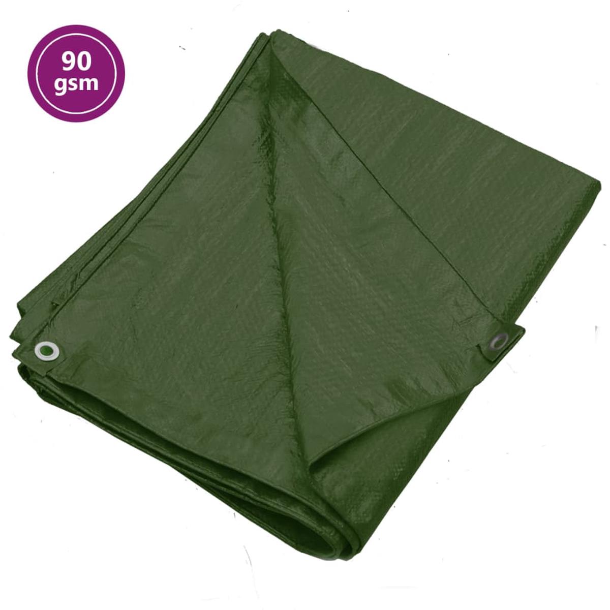 Berkfield Tarpaulin 90 g/m__ 6x10 m Green HDPE