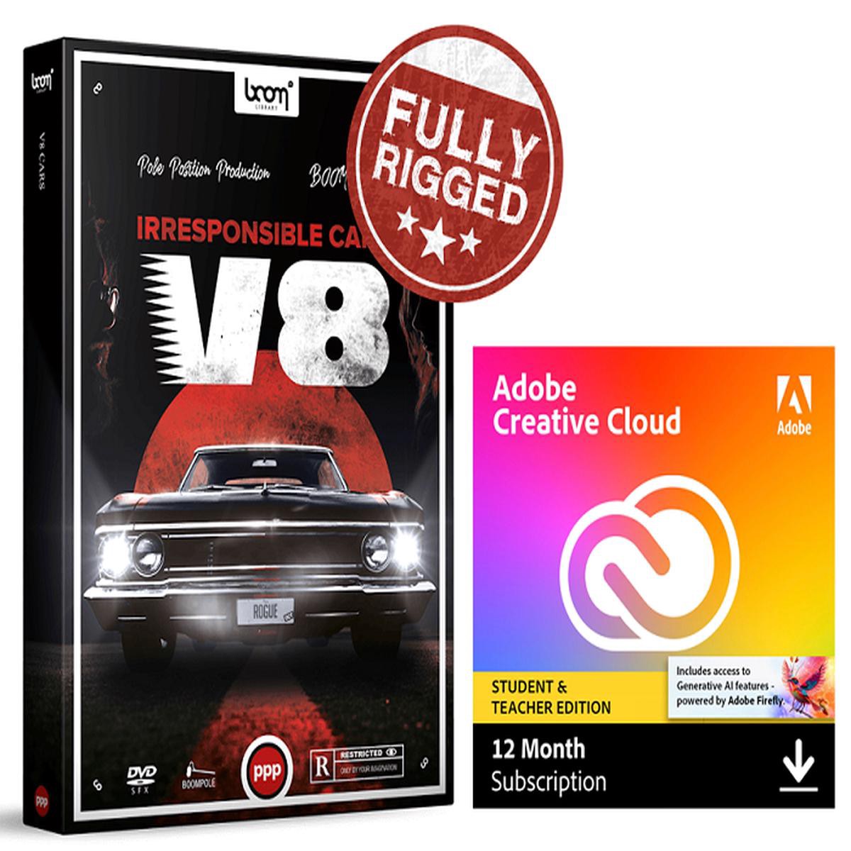 BOOM Library V8 Cars Fully Rigged with FREE Adobe Creative Cloud Pro for Students 038 Teachers Subscription