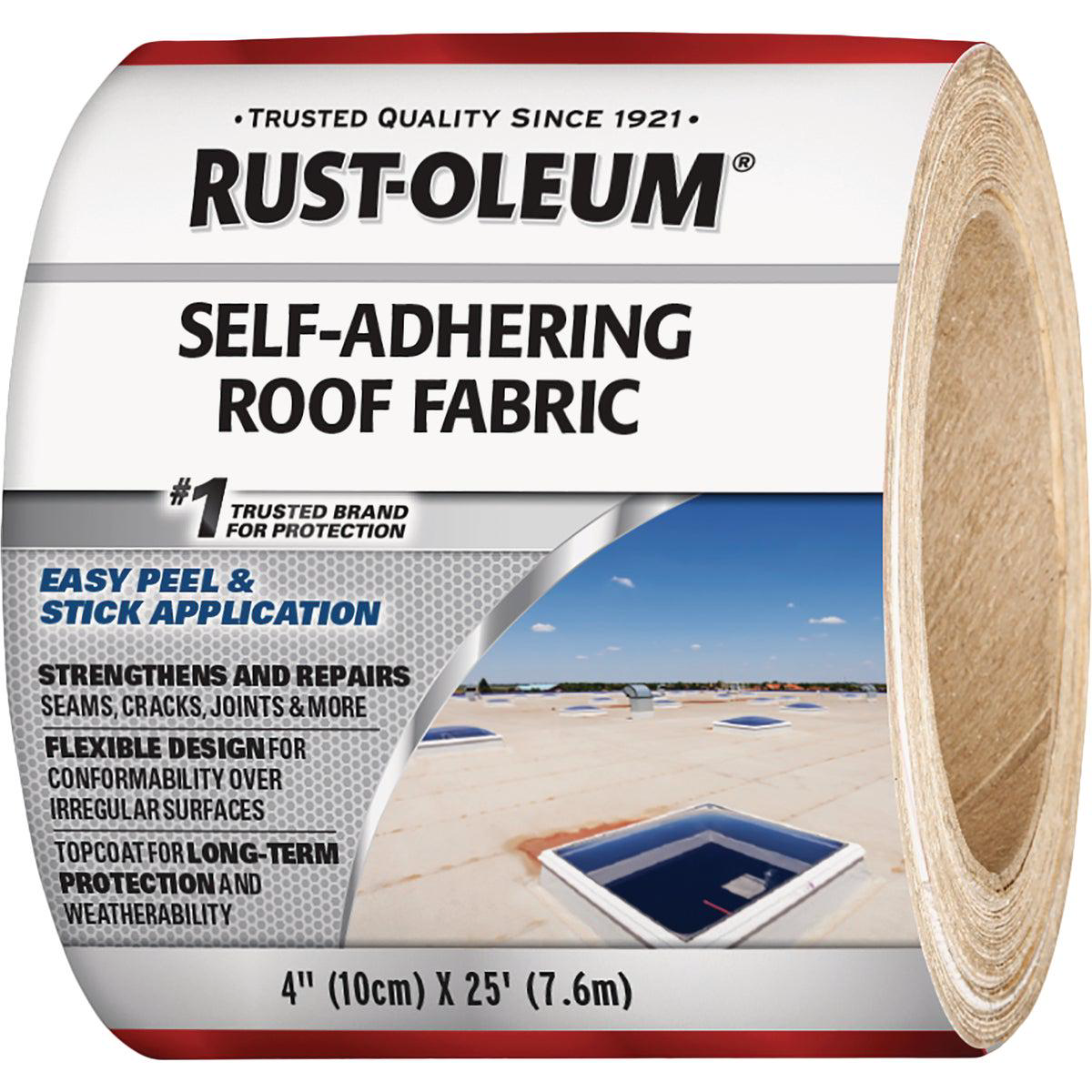 Rust-Oleum 4 In x 25 Ft Self-Adhering Roof Fabric