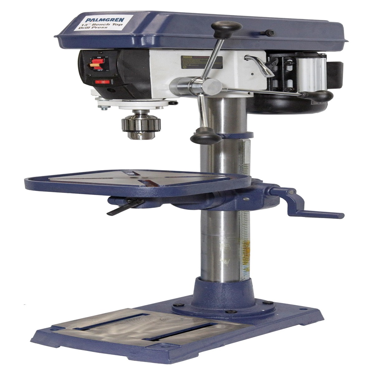 13 16-Speed Benchtop Step Pulley Drill Press