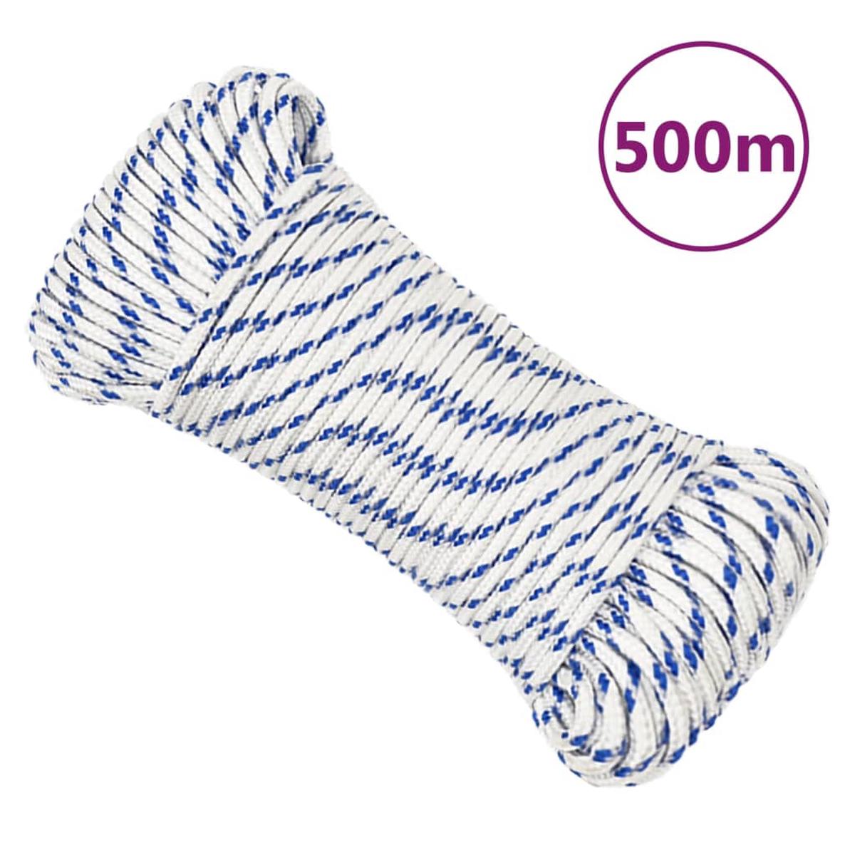 Berkfield Boat Rope White 4 mm 500 m Polypropylene
