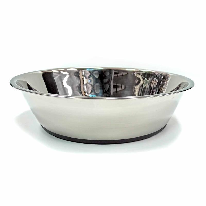 Chic Pets Pet Bowl with Rubber Base Stainless Steel