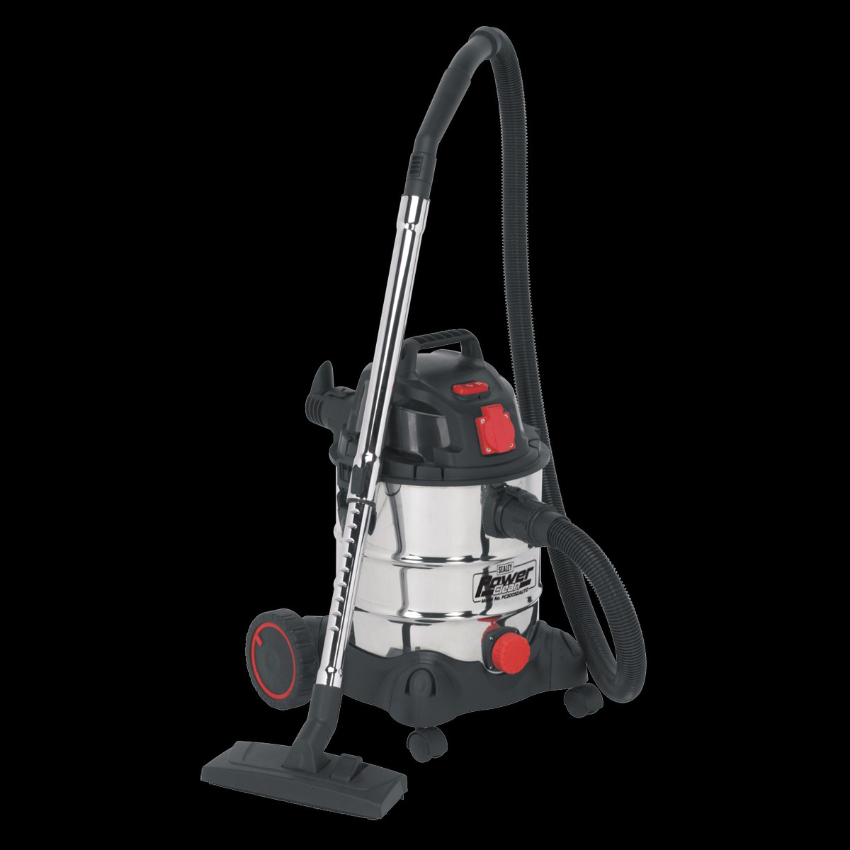 Sealey PC200SDAUTO 20L Wet & Dry Industrial Vacuum Cleaner 1400W with Stainless Drum & Auto Start