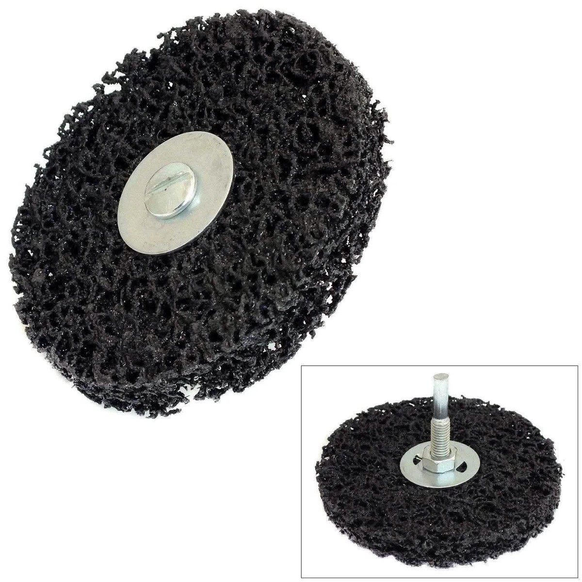 100mm ROTARY POLYCARBIDE ABRASIVE DISC RUST & PAINT REMOVER DEBURRING WHEEL