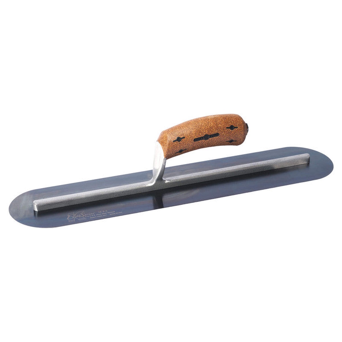 Kraft Tool Co Elite Series Pool Trowel Blue Steel 405mm x 100mm - Cork Handle Long Shank - FT4K0032-UNIT - CFE737BK