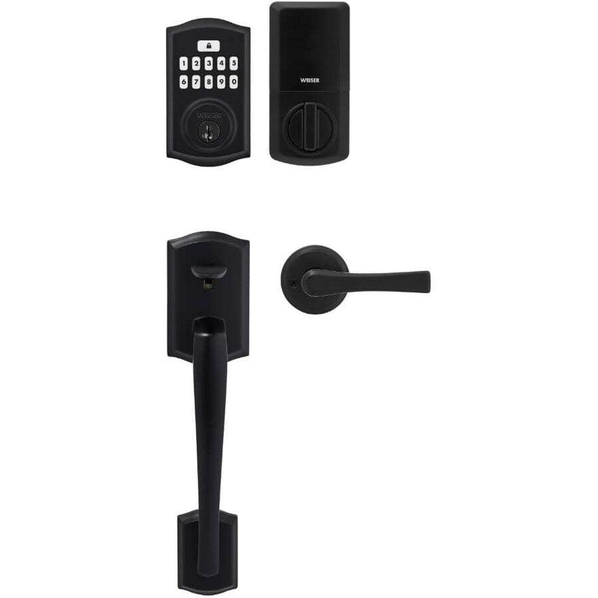 Prescott Katella SmartCode Electronic Handleset 8211 with Keypad Matte Black