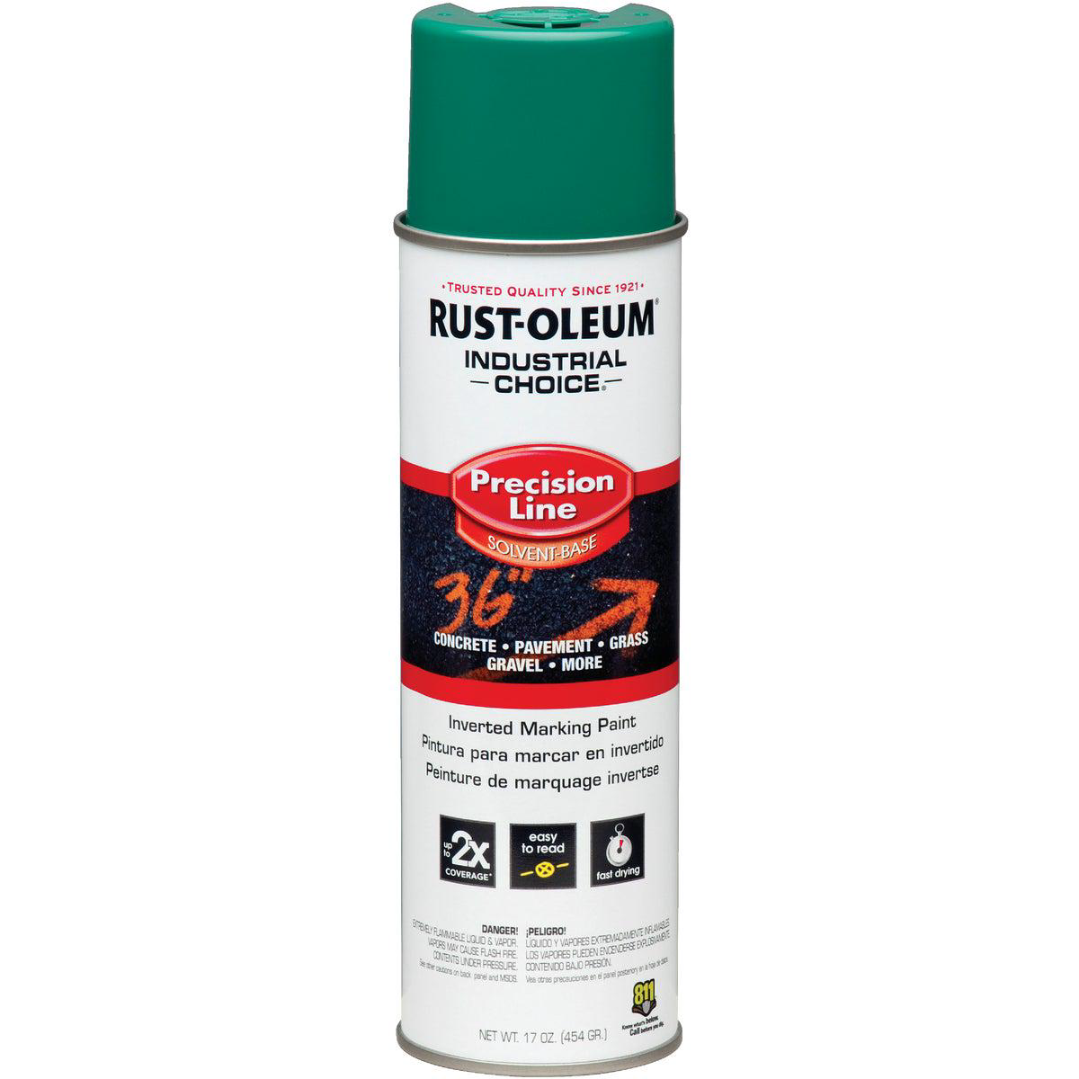 Rust-Oleum Industrial Choice Safety Green 17 Oz Inverted Marking Spray Paint
