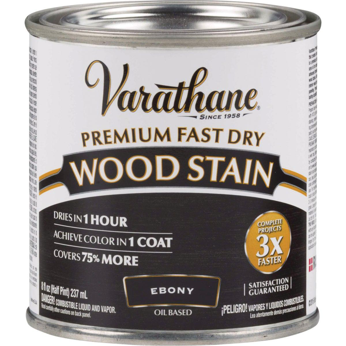 Varathane Fast Dry Ebony Wood Urethane Modified Alkyd Interior Wood Stain 12 Pt