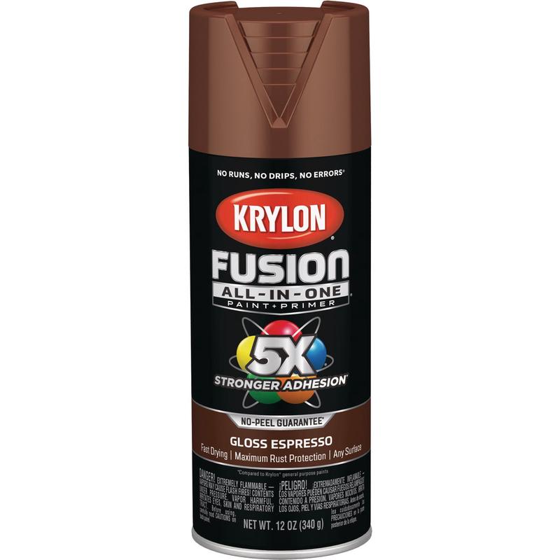 Krylon Fusion All-In-One Gloss Spray Paint & Primer, Espresso