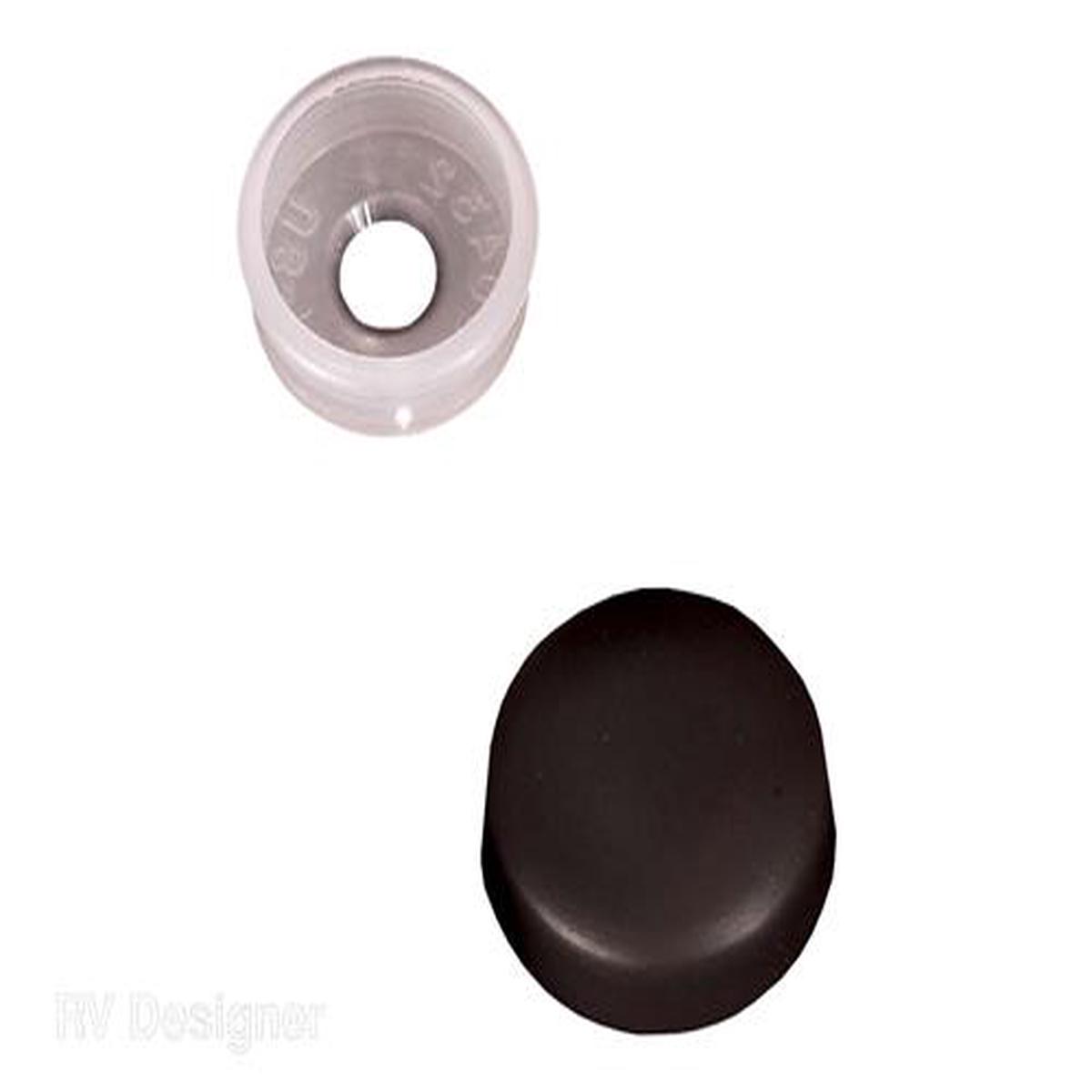 RV Designer Screw Covers, Black, Pack of 14