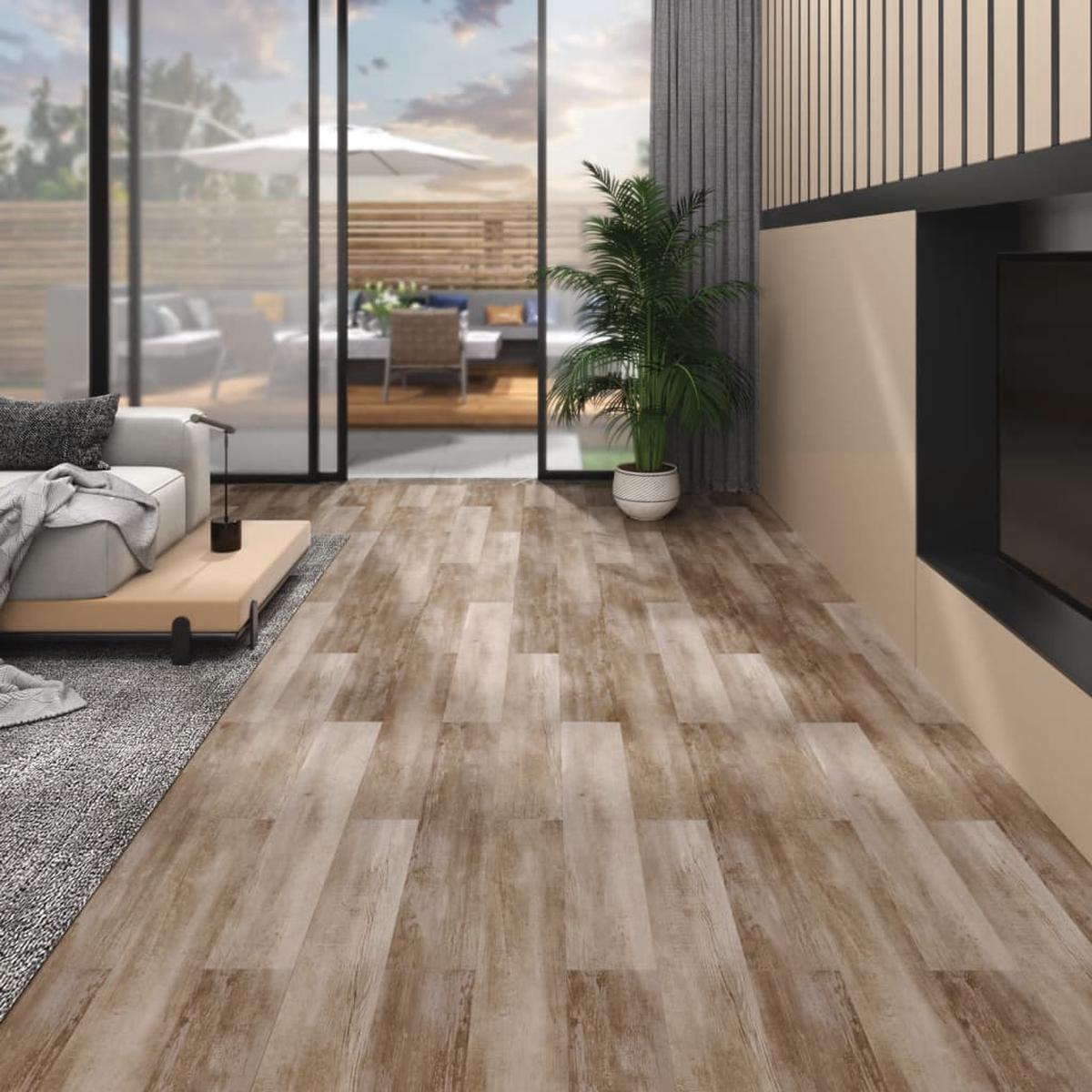 Berkfield Non Self-adhesive PVC Flooring Planks 5.26 m__ 2 mm Wood Wash