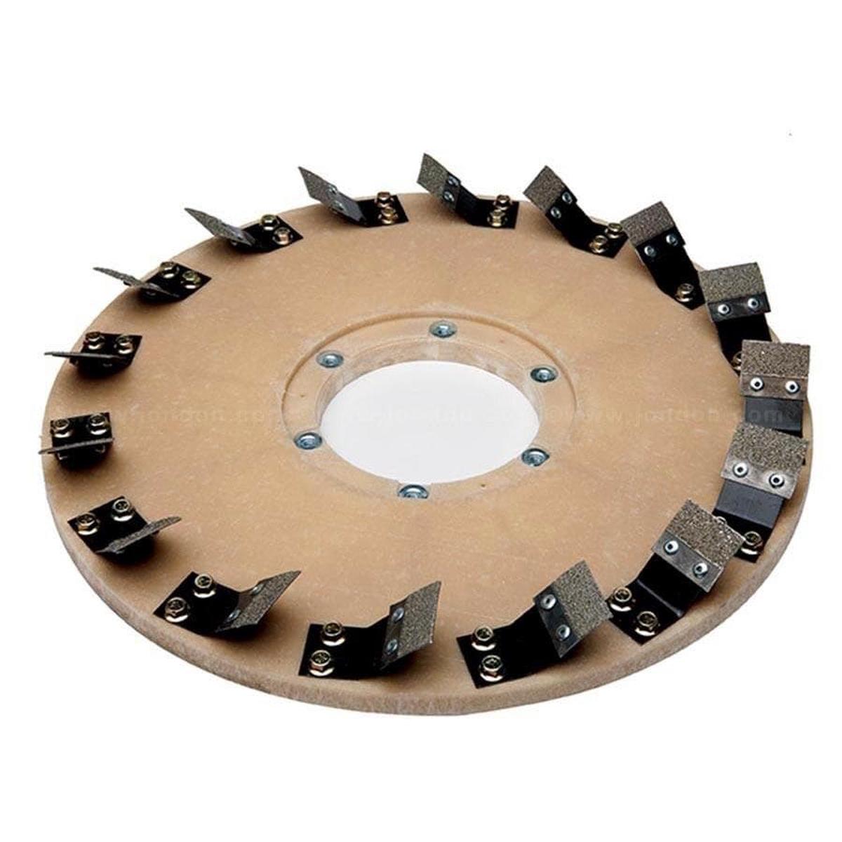 DiamaBrush Concrete Prep Tool with Clutch Plate & Riser - 15" | 100 | Counter Clock Wise
