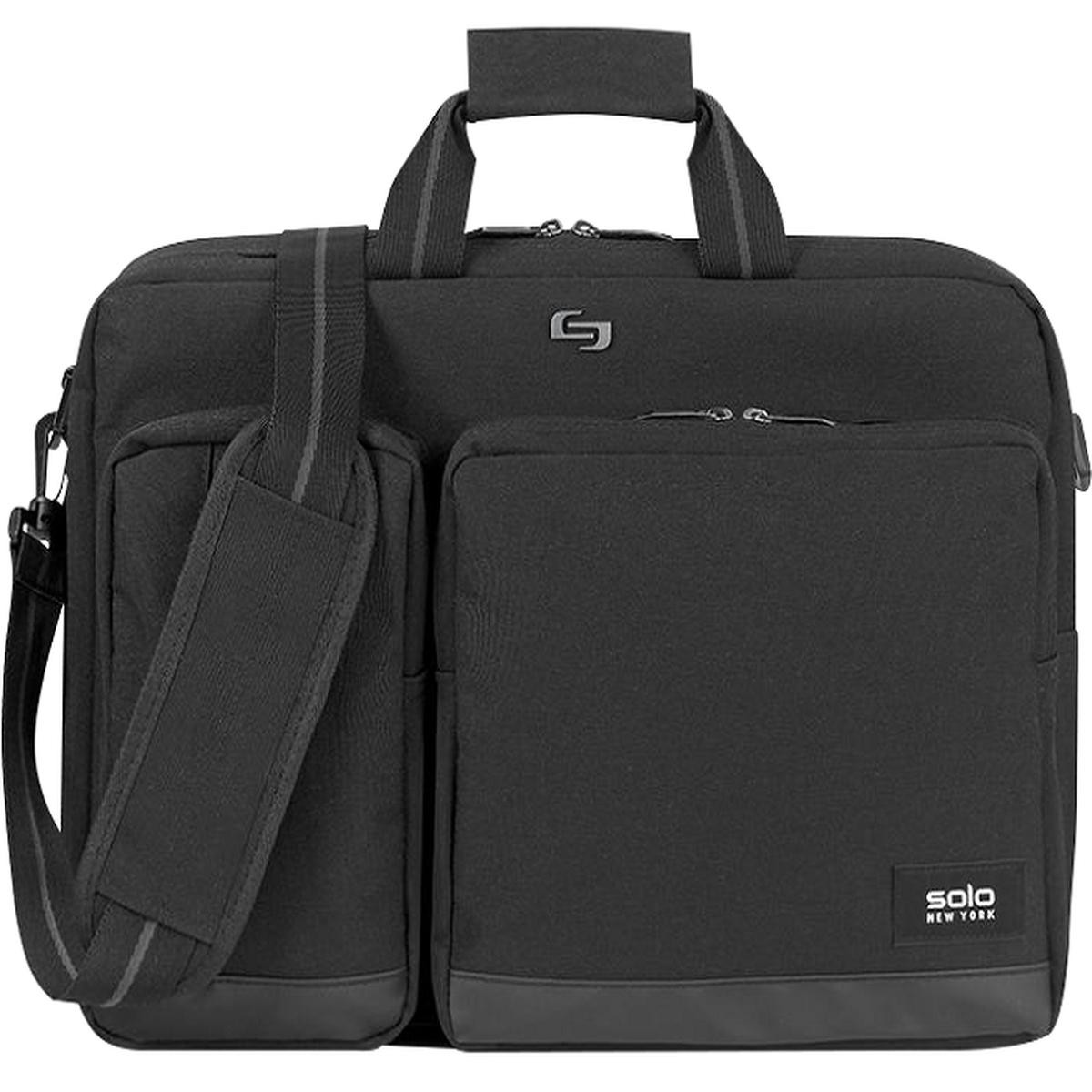 Solo New York Duane Hybrid Briefcase Backpack for Up to 158221 Devices (2 Colors) 8211 Black