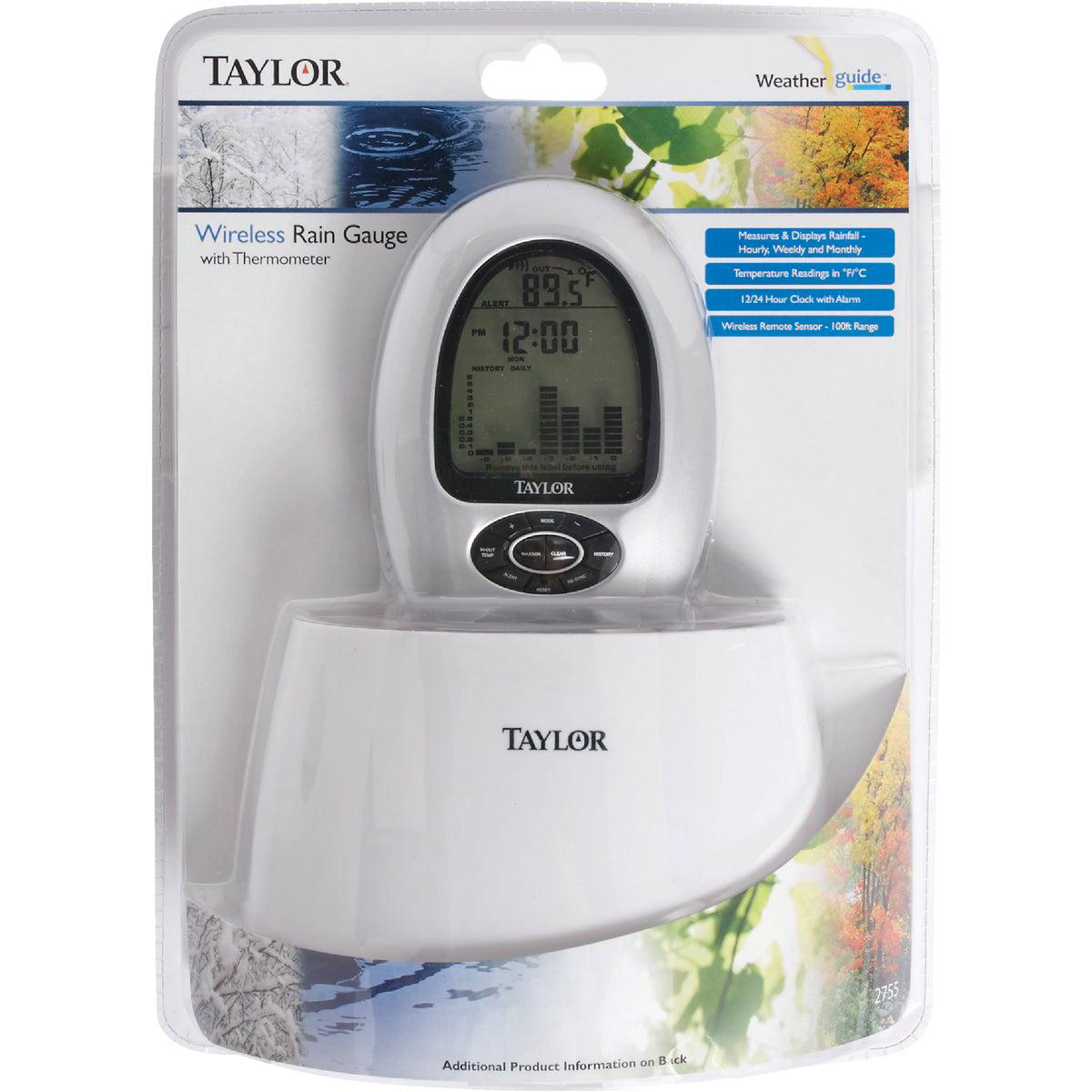 Taylor Wireless Rain Gauge 038 Thermometer