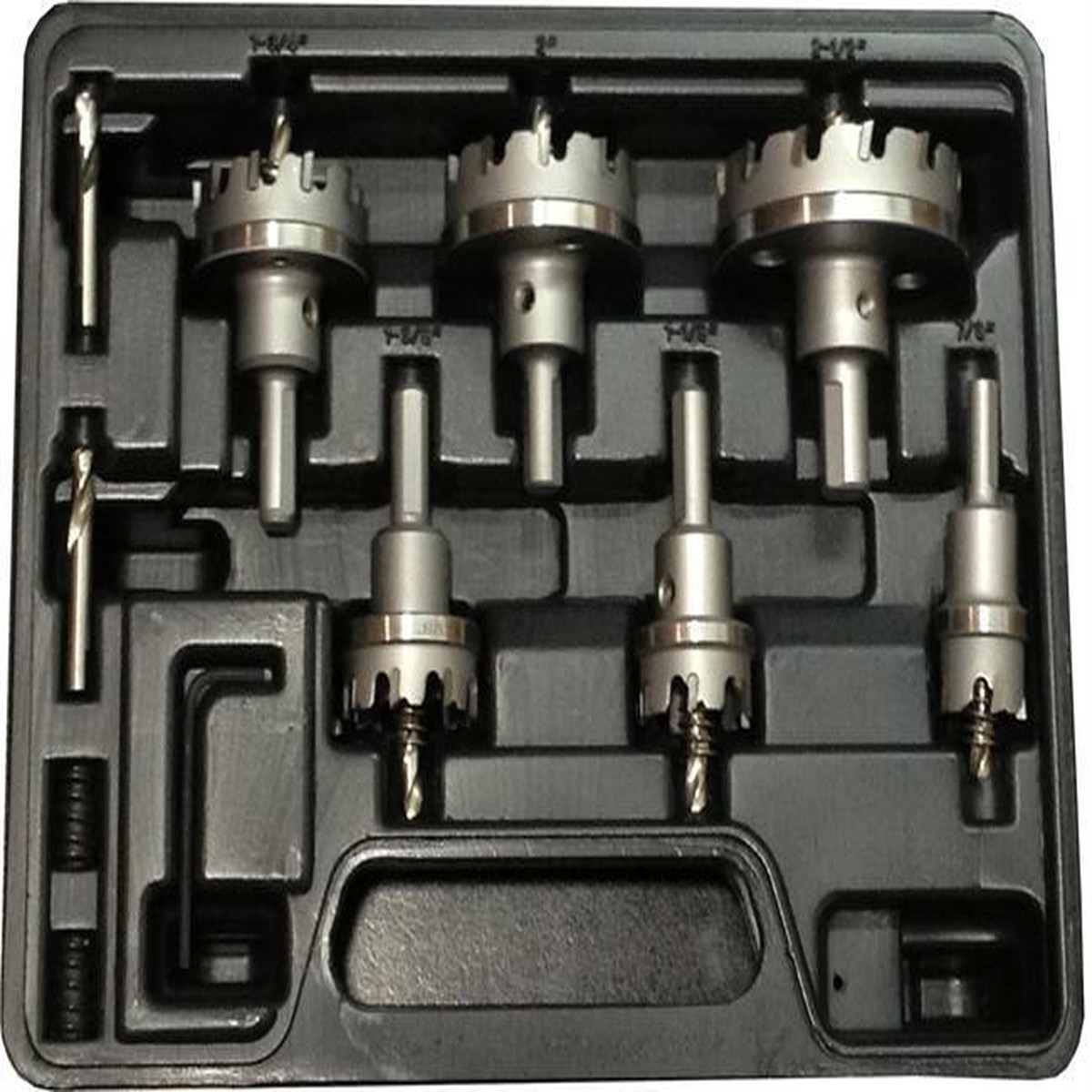 8 Piece Electricians Carbide Tipped Hole Cutter Set with 3/16" Depth of Cut