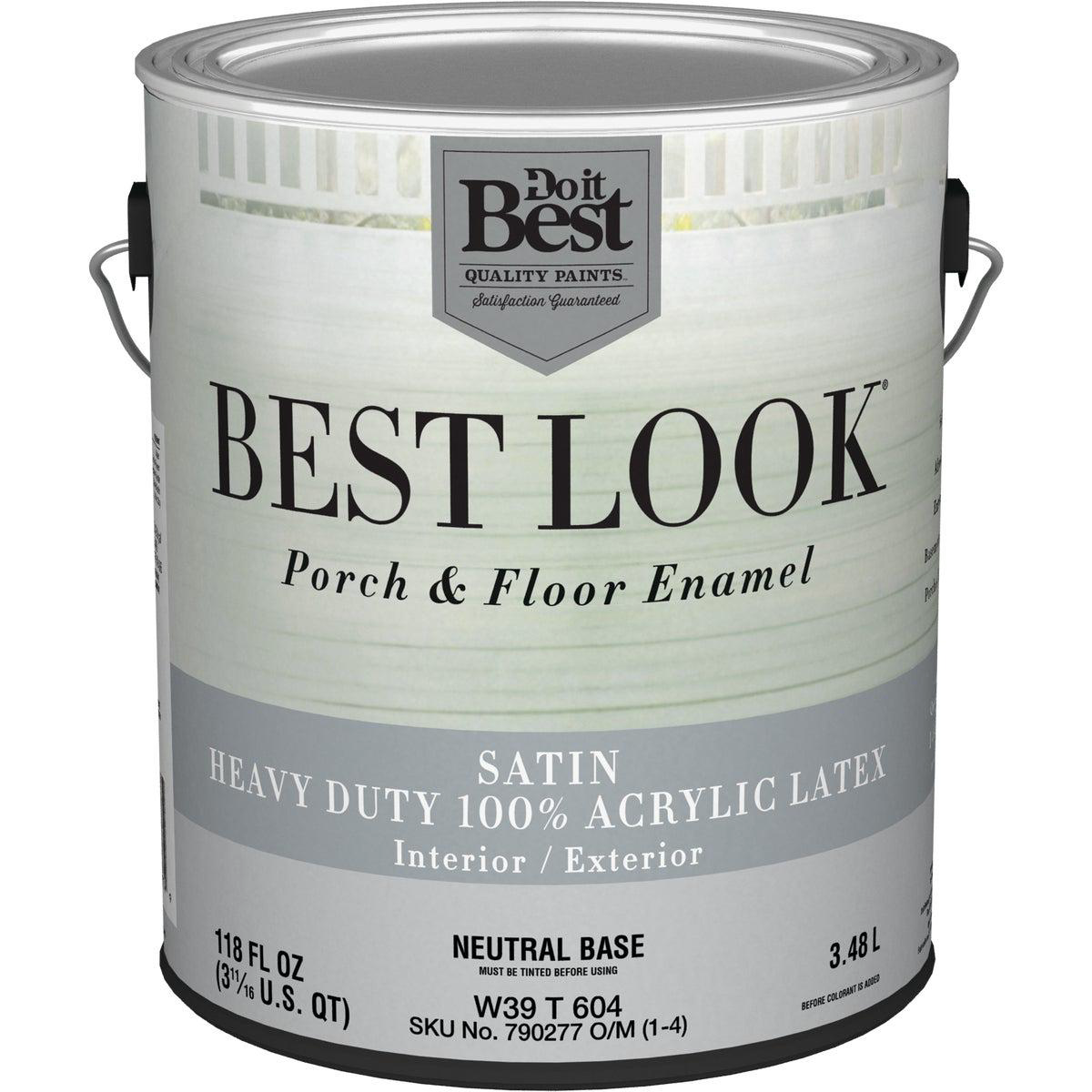 Best Look 1 Gal Neutral Base Heavy-Duty Acrylic Latex Satin Porch 038 Floor Enamel