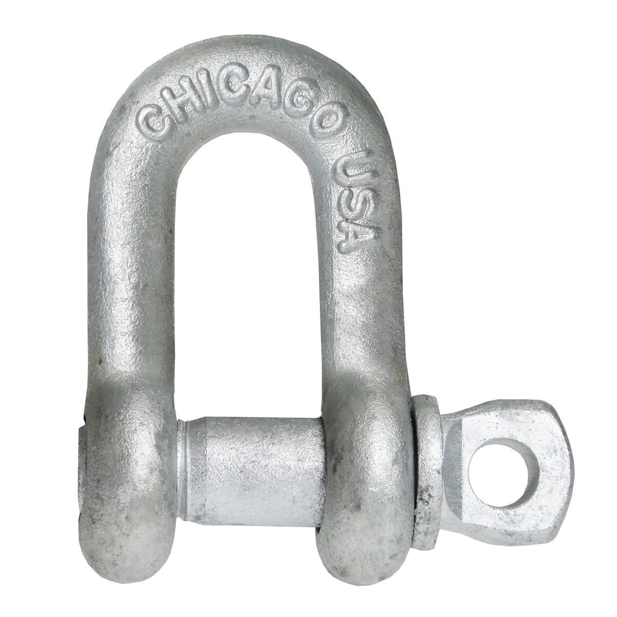 Screw Pin Chain Shackle - Chicago Hardware - 1/4" Galvanized Steel - .5 Ton
