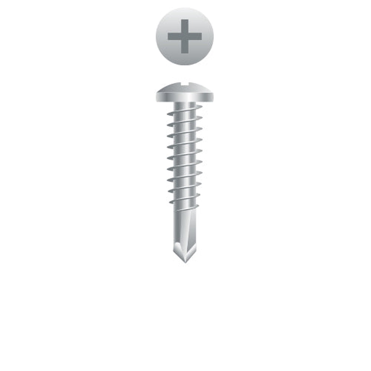 #10 Strong-Point Pan Head 10-16 x 2, PH, 410 Stainless Steel