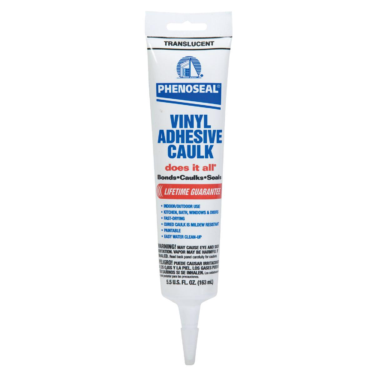 Phenoseal 6 Oz Translucent Vinyl Adhesive Caulk