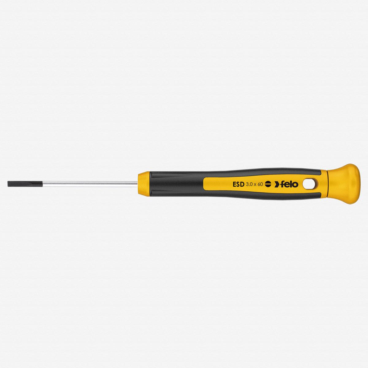 Felo 31812 ESD 3 x 60mm Precision Slotted Screwdriver