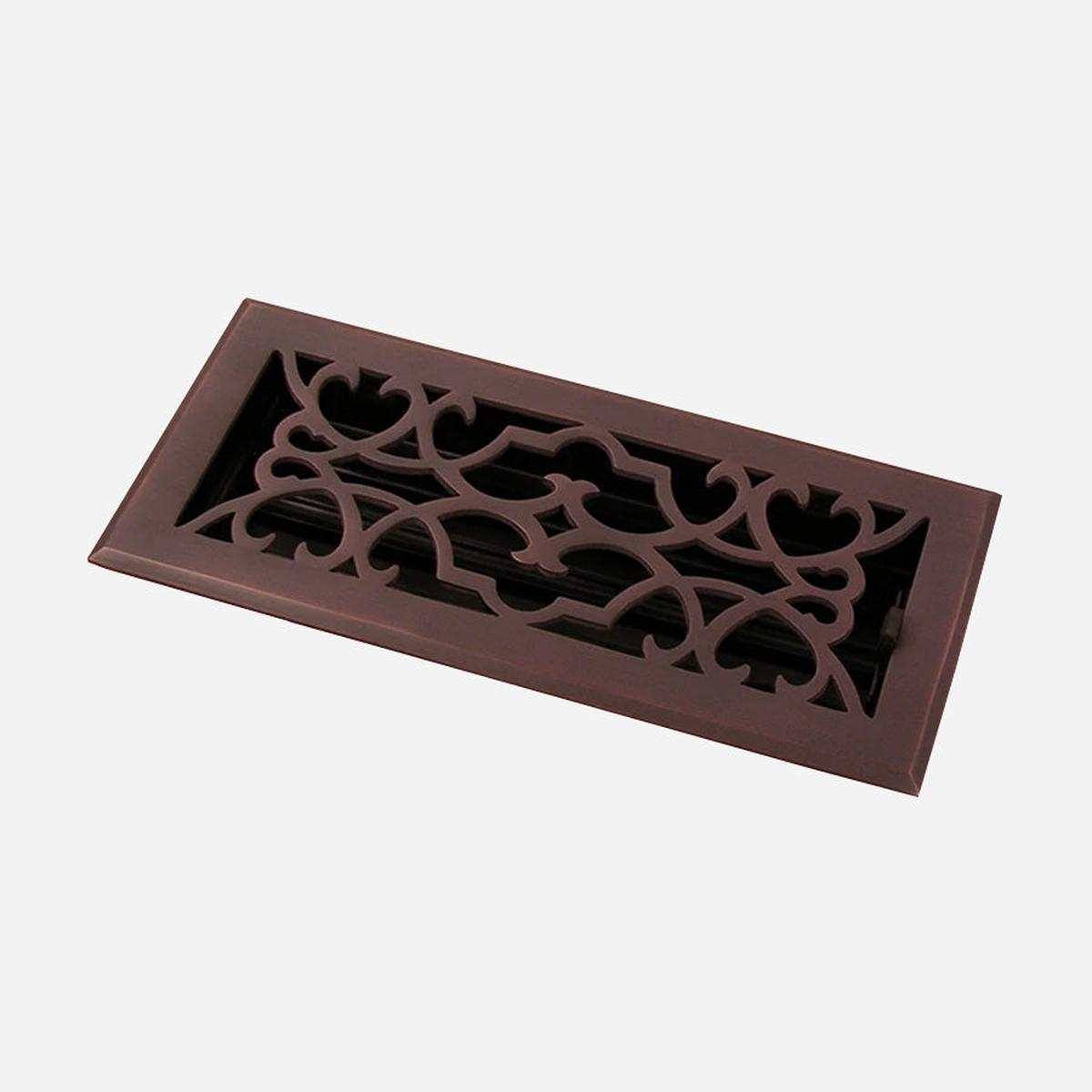 Victorian Brass Vent Cover - Polished Chrome | 4" x 12"
