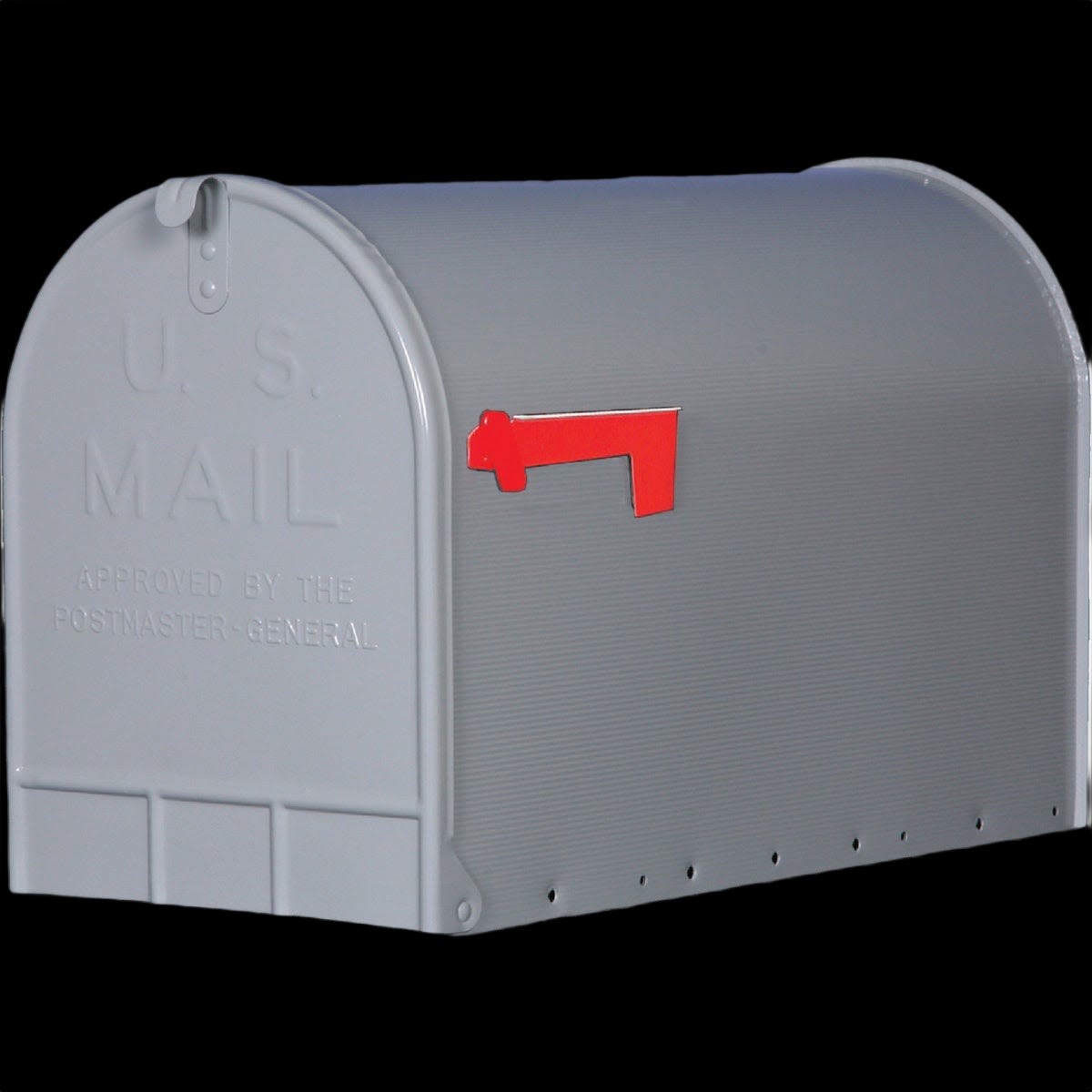 Gibraltar Stanley T3 Gray Rural Post Mount Mailbox