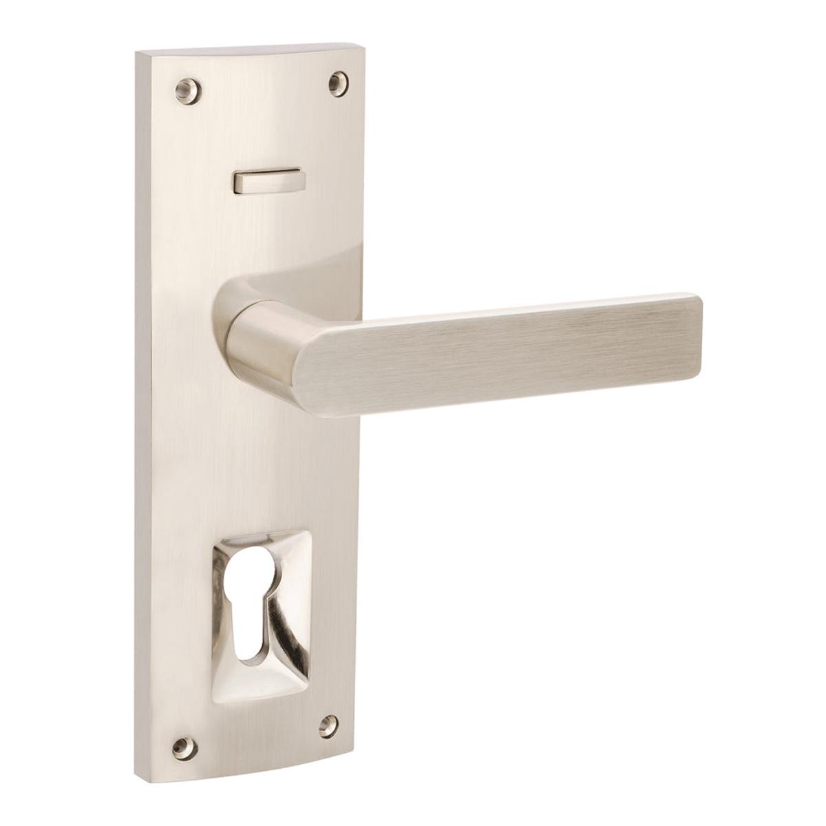 Zanda Kent Knox Door Handle Multi Function Entrance Set - Available in Various Finishes - Brushed Nickel