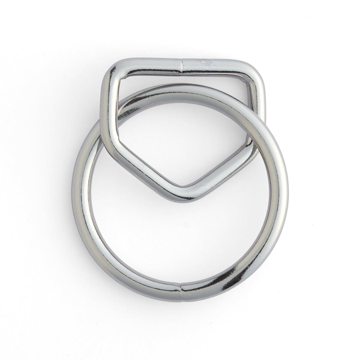 O-Ring with Triangle 6 Pack - Nickel Plate | 1-3/4" (44 mm) & 1-1/4" (32 mm)