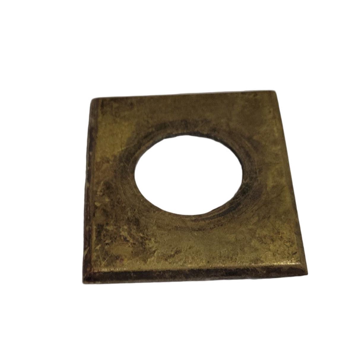 Single Square Brass Door Escutcheon 2 "