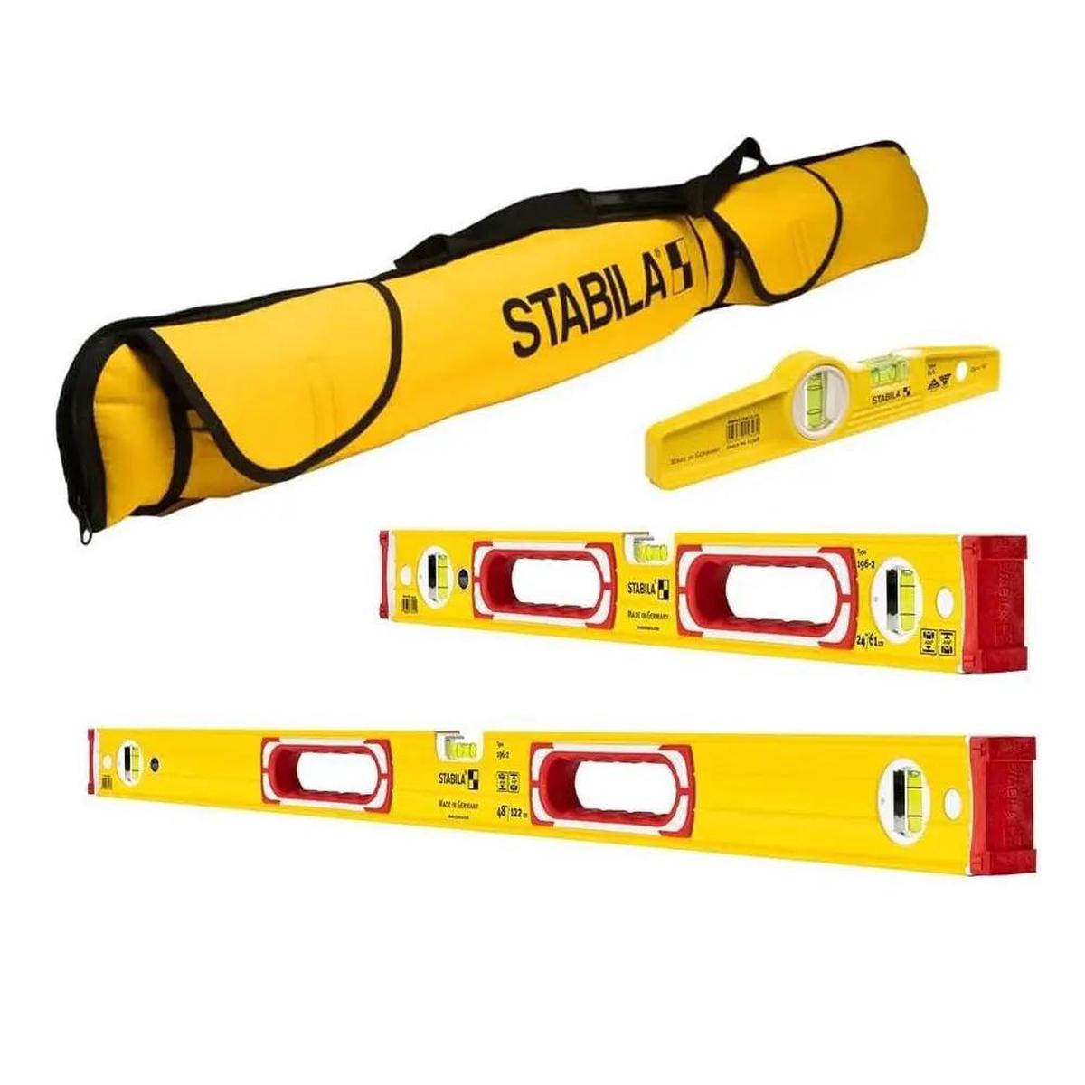 STABILA STA-48375 - Classic 3-Piece Level Set with Case