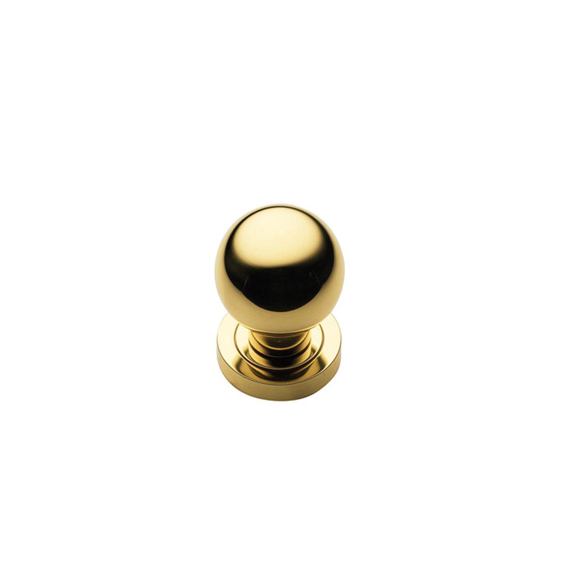 Manital Round Knob Set 50mm K440/F - Polished Brass