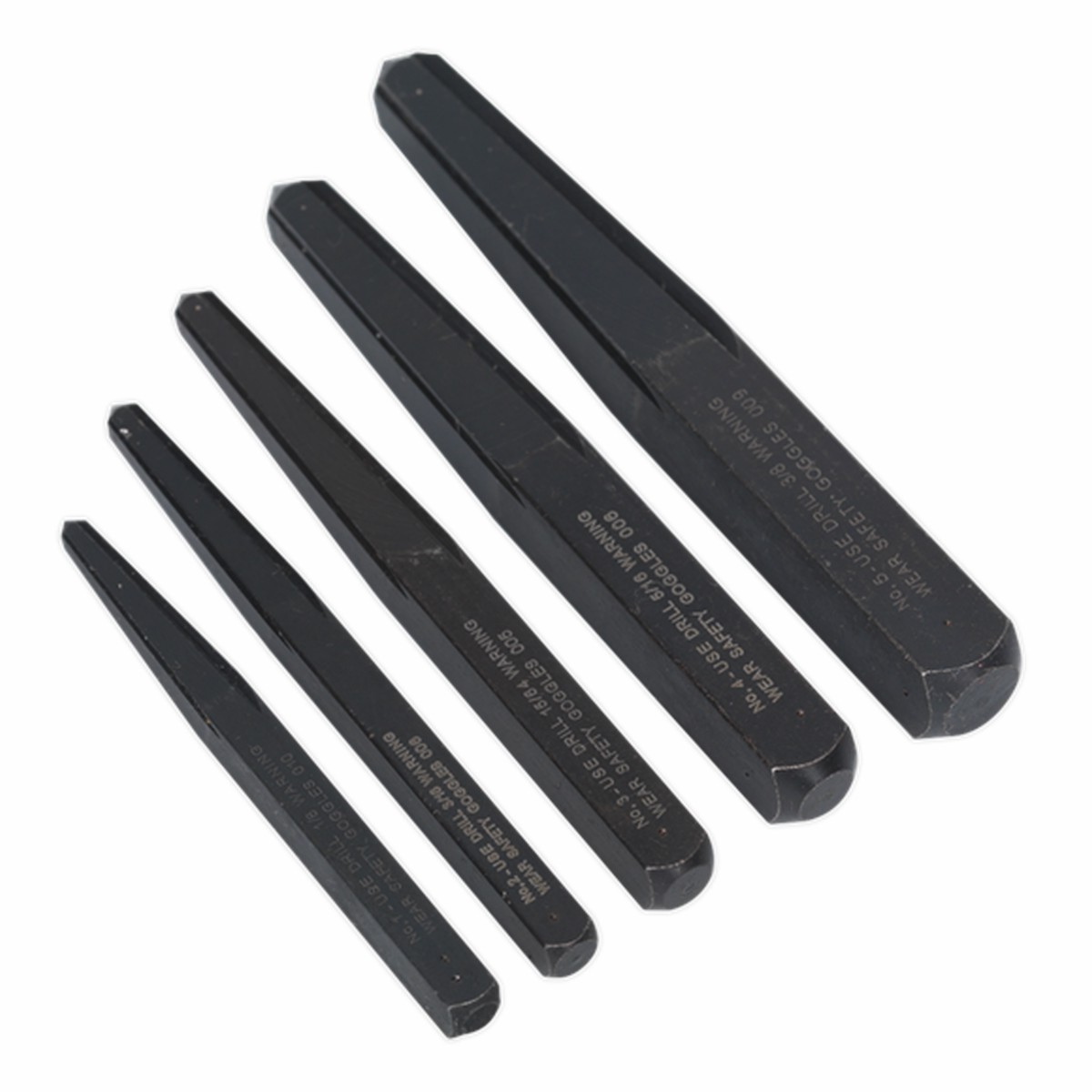 Sealey AK719 5pc Square Type Screw Extractor Set