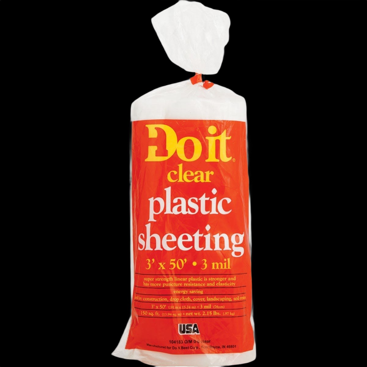 Do it Best Clear Plastic Sheeting 3 Ft x 50 Ft