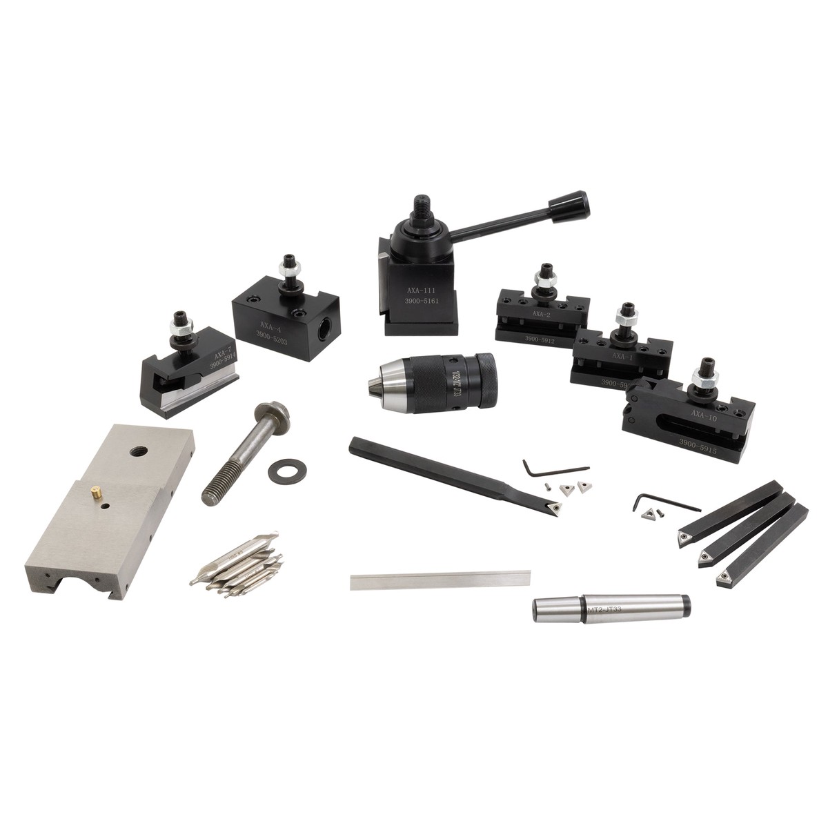 Bench Lathe Tooling Package, Premium + AXA QCTP